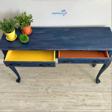 Load image into Gallery viewer, Shabby Chic Navy Blue Console - console MaRiTama HOME
