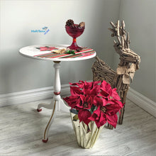 Load image into Gallery viewer, Small Foldable Red Poinsettia Accent Table - Furniture MaRiTama HOME
