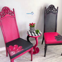 Load image into Gallery viewer, Small Pink &amp; Black Whimsical Accent Table - Furniture MaRiTama HOME
