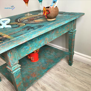 Textured Turquoise Mermaid Coffee Table - Furniture MaRiTama HOME