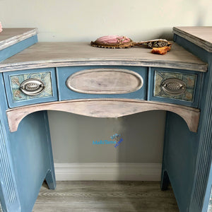 Vintage French Provincial Blue Vanity - Furniture MaRiTama HOME