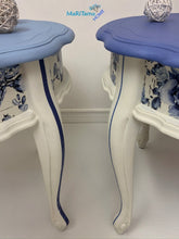 Load image into Gallery viewer, Vintage French Provincial Pearly Blue Side / End Accent Table Set - Furniture MaRiTama HOME

