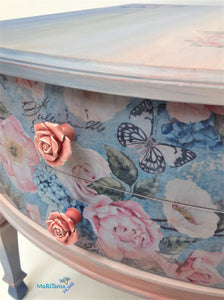Vintage French Provincial Rose Ombre Accent Table - Furniture MaRiTama HOME
