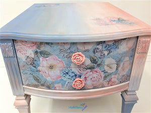 Vintage French Provincial Rose Ombre Accent Table - Furniture MaRiTama HOME