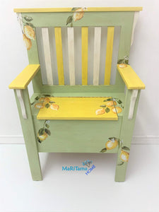 Yellow and Green Lemon Storage Bench - Furniture MaRiTama HOME