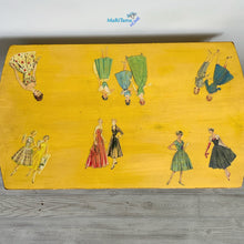Load image into Gallery viewer, Yellow Vintage Lady Accent Table
